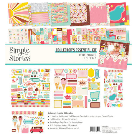 Simple Stories Retro Summer 12x12 Inch Collector's Essential Kit (20028) Simple Stories Retro Summer 12x12 Inch Collector's Essential Kit (20028)