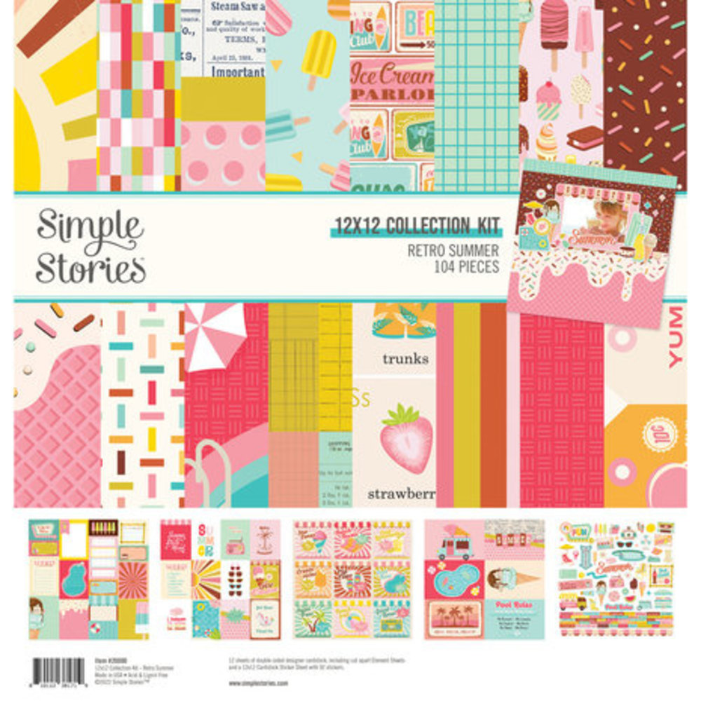 Simple Stories Retro Summer 12x12 Inch Collector's Essential Kit (20028) Simple Stories Retro Summer 12x12 Inch Collector's Essential Kit (20028)