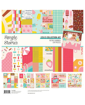 Simple Stories Retro Summer 12x12 Inch Collection Kit (20000) Simple Stories Retro Summer 12x12 Inch Collection Kit (20000)