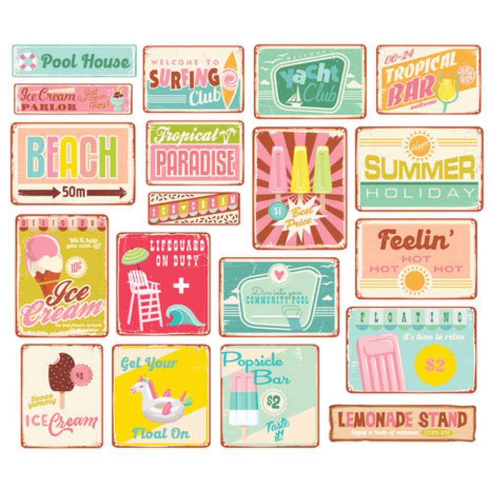 Simple Stories Retro Summer Retro Sign Bits (20019)