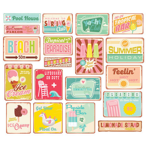 Simple Stories Retro Summer Retro Sign Bits (20019)