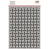 Simple Stories Simple Vintage Berry Fields Stencil Basketweave (20134)
