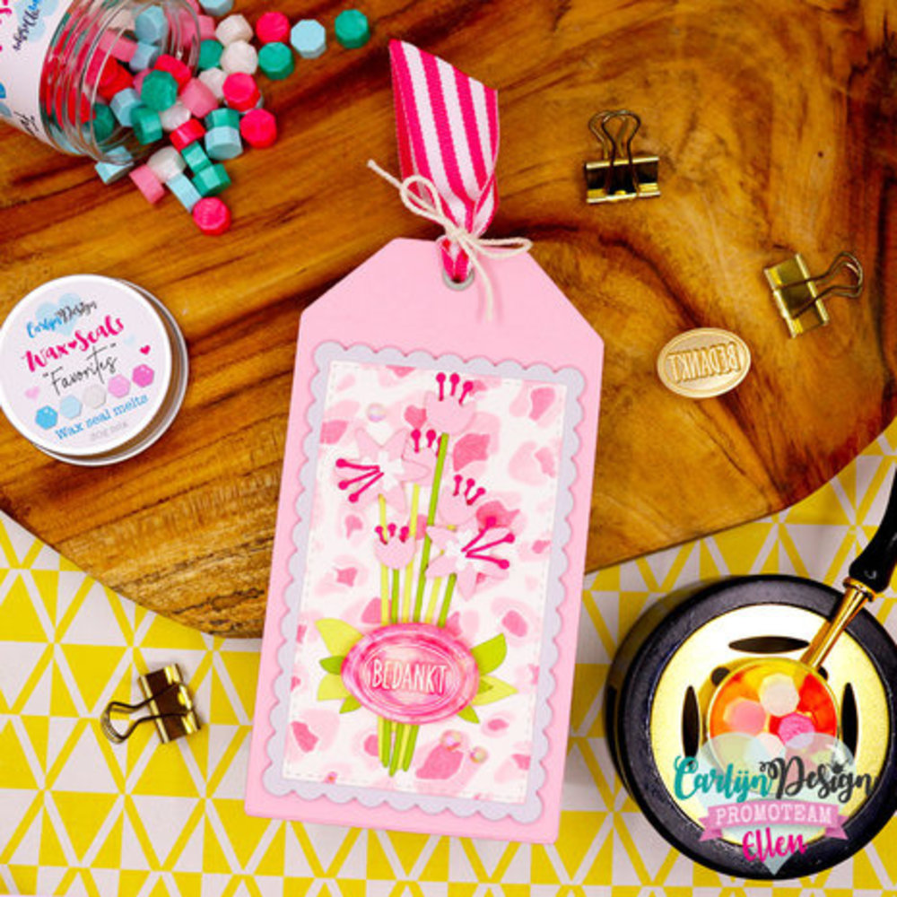 Carlijn Design Wax Seal Stamper 1 Inch Bedankt Ovaal (CDWX-0017)