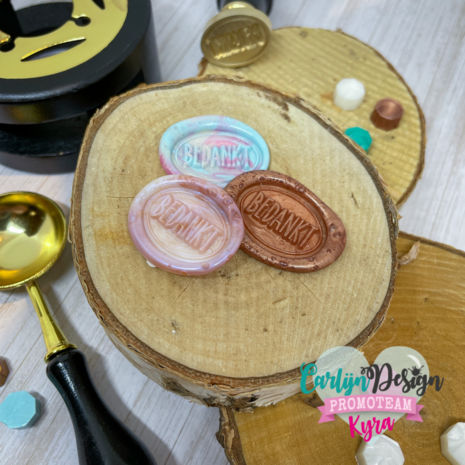Carlijn Design Wax Seal Stamper 1 Inch Bedankt Ovaal (CDWX-0017)