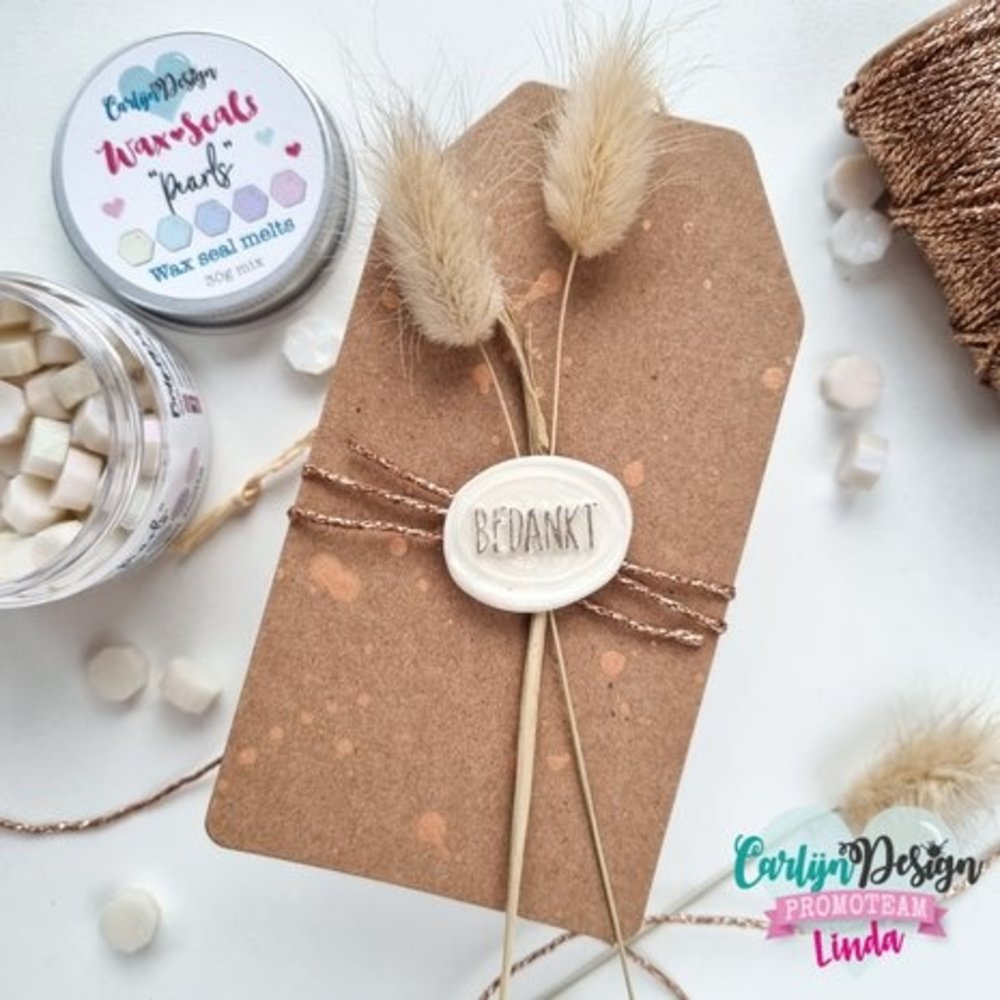 Carlijn Design Wax Seal Stamper 1 Inch Bedankt Ovaal (CDWX-0017)