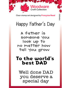 Woodware Best Dad Clear Stamps (FRM060) Woodware Best Dad Clear Stamps (FRM060)
