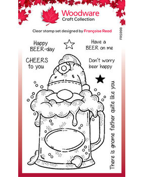 Woodware Beer Gnome Clear Stamps (FRS998)