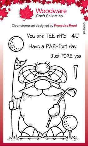 Woodware Golfing Gnome Clear Stamps (FRS1000)