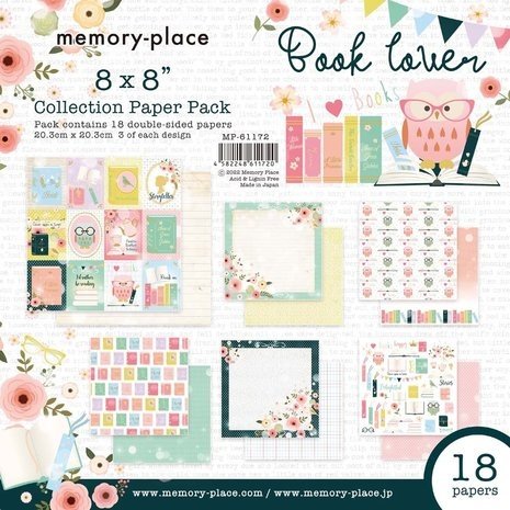 Memory Place Book Lover 8x8 Inch Paper Pack (MP-61172) Memory Place Book Lover 8x8 Inch Paper Pack (MP-61172)