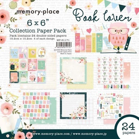 Memory Place Book Lover 6x6 Inch Paper Pack (MP-61171) Memory Place Book Lover 6x6 Inch Paper Pack (MP-61171)