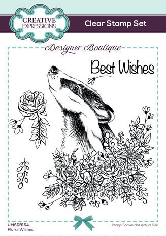 Creative Expressions Designer Boutique Clear Stamp A6 Floral Wishes (UMSDB154)