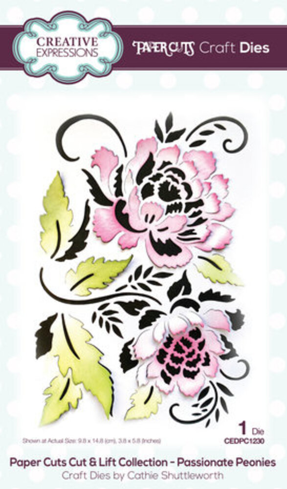 Creative Expressions Passionate Peonies Cut & Lift Craft Die (CEDPC1230)