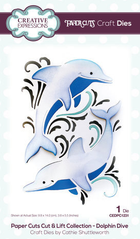 Creative Expressions Dolphin Dive Cut & Lift Craft Die (CEDPC1231) Creative Expressions Dolphin Dive Cut & Lift Craft Die (CEDPC1231)