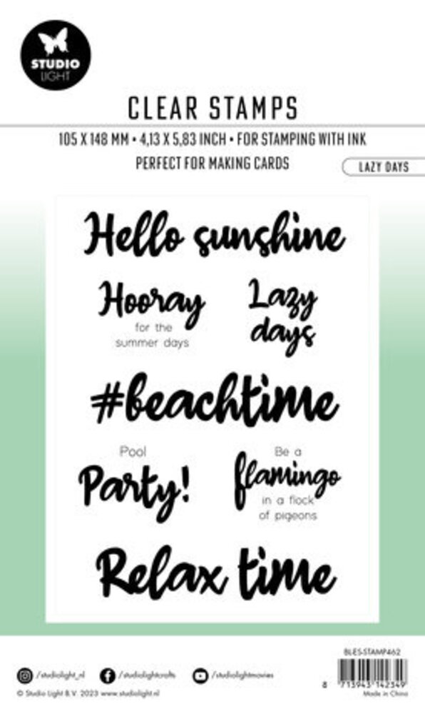 Studio Light Essentials Clear Stamp Lazy Days (BL-ES-STAMP462) Studio Light Essentials Clear Stamp Lazy Days (BL-ES-STAMP462)