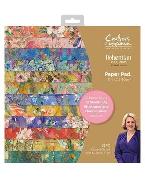 Crafter's Companion Bohemian Collection 12x12 Inch Paper Pad (S-BOH-PAD12) Crafter's Companion Bohemian Collection 12x12 Inch Paper Pad (S-BOH-PAD12)
