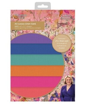 Crafter's Companion Bohemian Collection A4 Luxury Linen Card Pack (S-BOH-LINEN-A4)