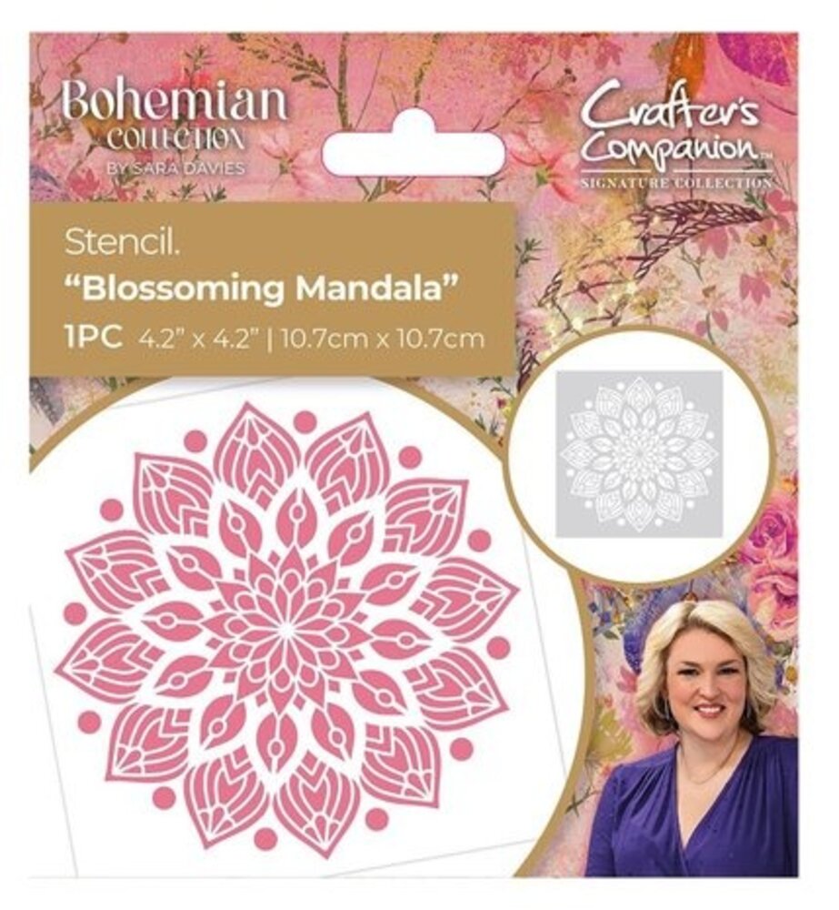 Crafter's Companion Bohemian Collection Stencil Blossoming Mandala (S-BOH-STEN-BMAN)