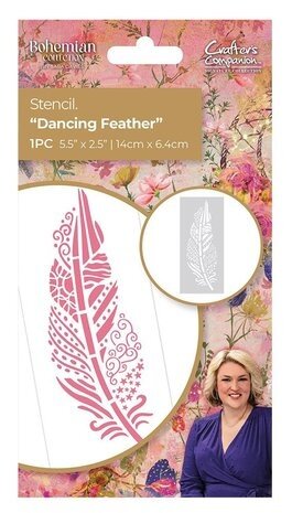 Crafter's Companion Bohemian Collection Stencil Dancing Feather (S-BOH-STEN-DAFE) Crafter's Companion Bohemian Collection Stencil Dancing Feather (S-BOH-STEN-DAFE)