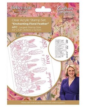 Crafter's Companion Bohemian Collection Clear Stamp Enchanting Floral Feather (S-BOH-CA-ST-ENFL) Crafter's Companion Bohemian Collection Clear Stamp Enchanting Floral Feather (S-BOH-CA-ST-ENFL)