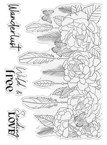 Crafter's Companion Bohemian Collection Clear Stamp Enchanting Floral Feather (S-BOH-CA-ST-ENFL) Crafter's Companion Bohemian Collection Clear Stamp Enchanting Floral Feather (S-BOH-CA-ST-ENFL)