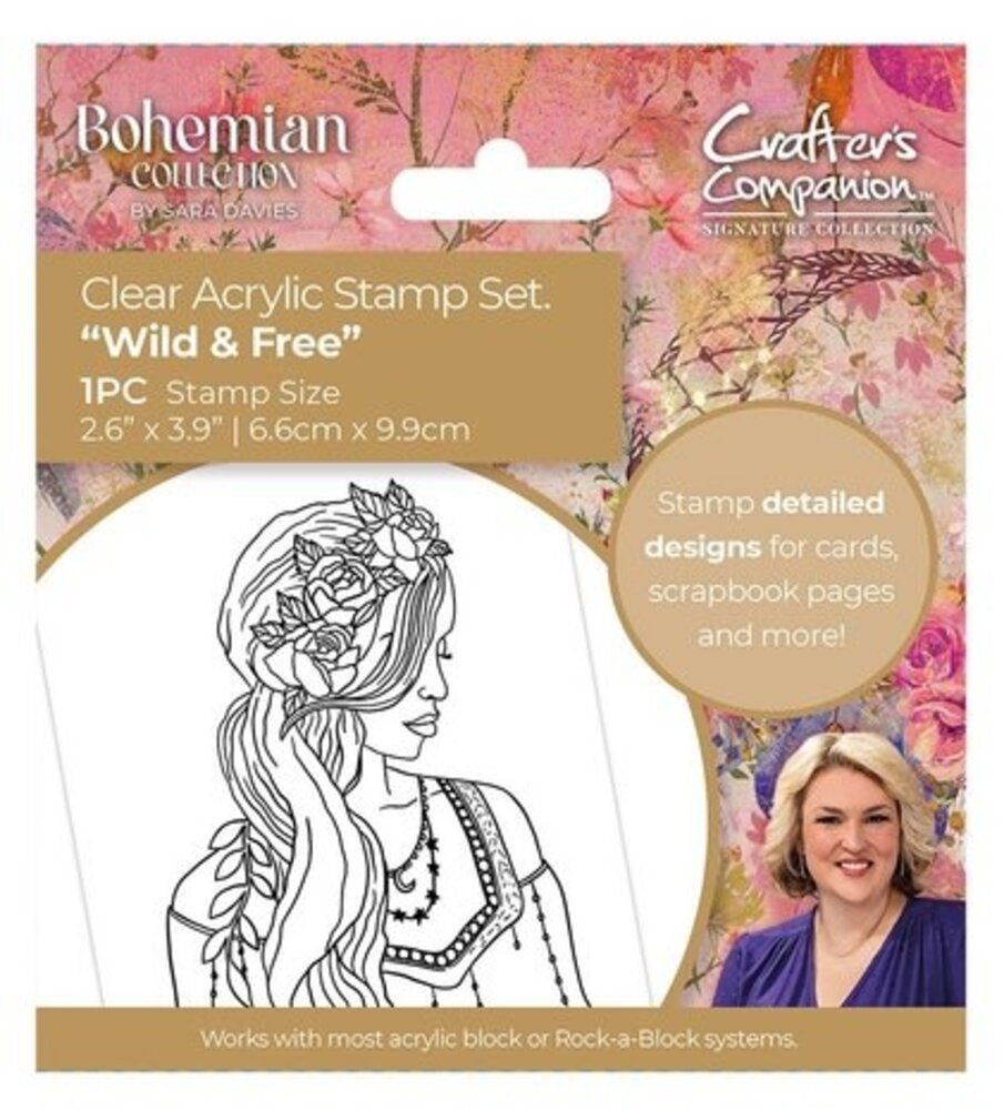 Crafter's Companion Bohemian Collection Clear Stamp Wild & Free (S-BOH-CA-ST-WIFR) Crafter's Companion Bohemian Collection Clear Stamp Wild & Free (S-BOH-CA-ST-WIFR)
