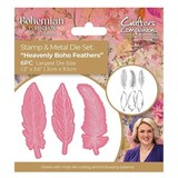 Crafter's Companion Bohemian Collection Stamp & Die Heavenly Boho Feathers (S-BOH-STD-HBFE)