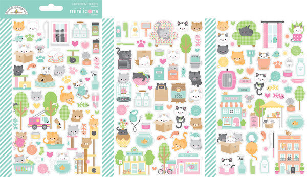 Doodlebug Design Inc. Pretty Kitty Mini Icons Stickers (7613) Doodlebug Design Inc. Pretty Kitty Mini Icons Stickers (7613)