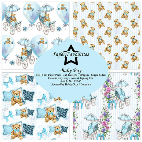 Paper Favourites Baby Boy 6x6 Inch Paper Pack (PF245) Paper Favourites Baby Boy 6x6 Inch Paper Pack (PF245)