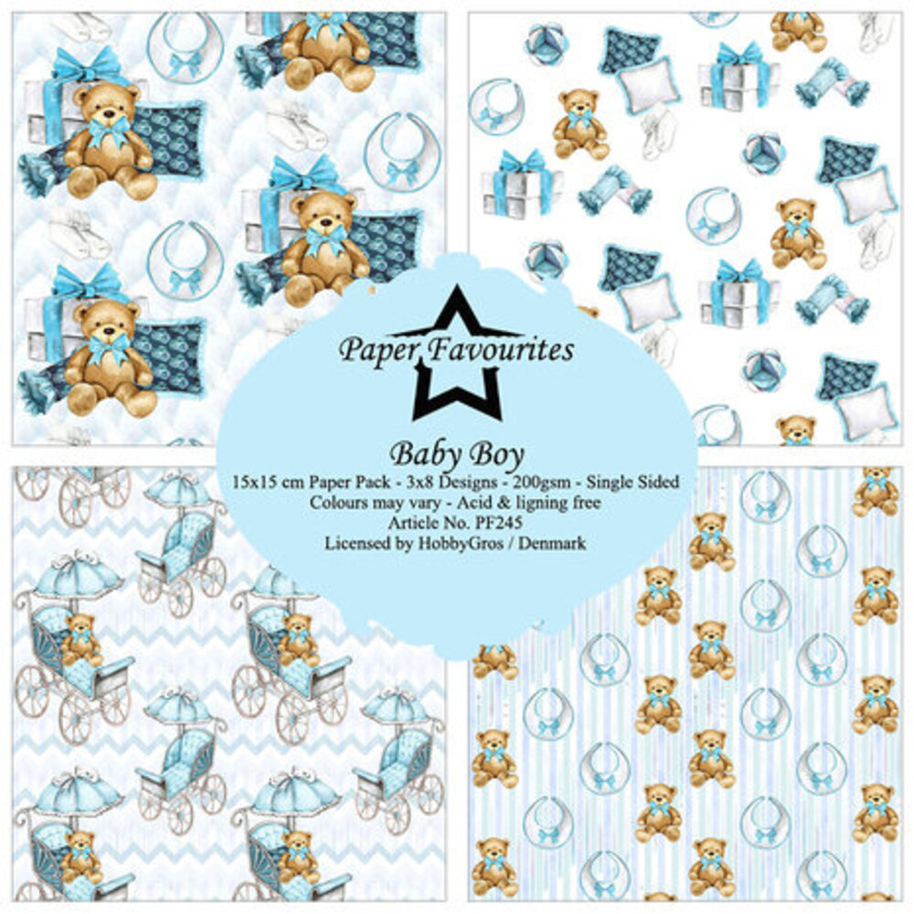 Paper Favourites Baby Boy 6x6 Inch Paper Pack (PF245) Paper Favourites Baby Boy 6x6 Inch Paper Pack (PF245)