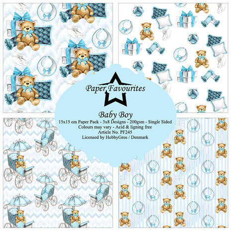 Paper Favourites Baby Boy 6x6 Inch Paper Pack (PF245) Paper Favourites Baby Boy 6x6 Inch Paper Pack (PF245)