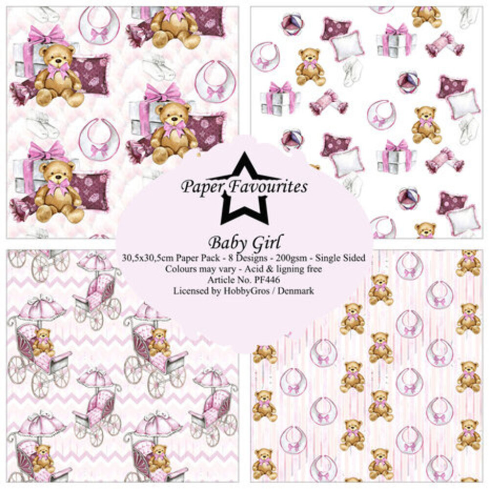 Paper Favourites Baby Girl 12x12 Inch Paper Pack (PF446) Paper Favourites Baby Girl 12x12 Inch Paper Pack (PF446)