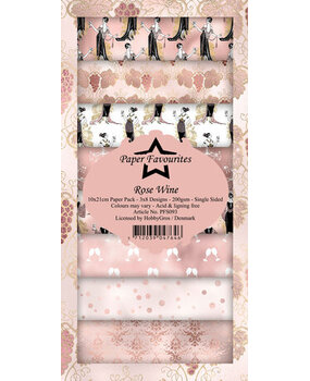 Paper Favourites Rose Wine Slimline Paper Pack (PFS093)* Paper Favourites Rose Wine Slimline Paper Pack (PFS093)*