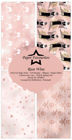 Paper Favourites Rose Wine Slimline Paper Pack (PFS093) Paper Favourites Rose Wine Slimline Paper Pack (PFS093)