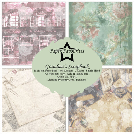 Paper Favourites Grandma's Scrapbook 6x6 Inch Paper Pack (PF248)