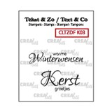 Crealies Tekst & Zo Duo Font Kerst Clear Stamp (CLTZDFK03)
