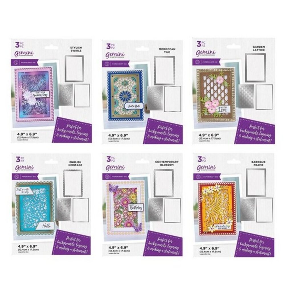Gemini Deep Border Stylish Swirls Create-a-Card Dies (GEM-MD-CAD-STSW) Gemini Deep Border Stylish Swirls Create-a-Card Dies (GEM-MD-CAD-STSW)