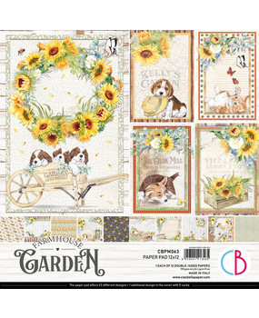 Ciao Bella Papercrafting Farmhouse Garden 12x12 Inch Paper Pad (CBPM063)