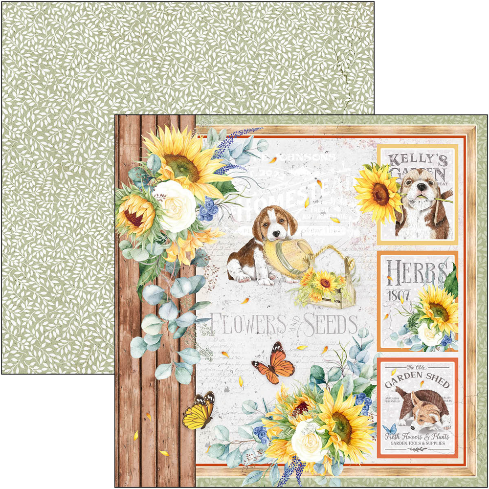 Ciao Bella Papercrafting Farmhouse Garden 12x12 Inch Paper Pad (CBPM063)