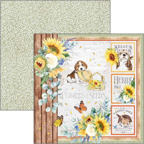 Ciao Bella Papercrafting Farmhouse Garden 12x12 Inch Paper Pad (CBPM063)