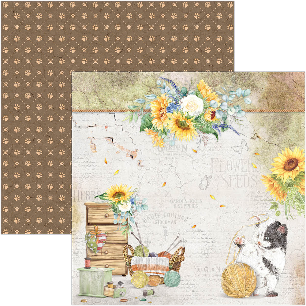 Ciao Bella Papercrafting Farmhouse Garden 12x12 Inch Paper Pad (CBPM063)