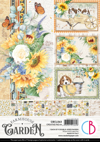 Ciao Bella Papercrafting Farmhouse Garden A4 Creative Pad (CBCL063)