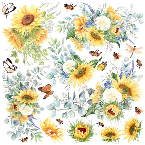 Ciao Bella Papercrafting Farmhouse Garden 6x6 Inch Vellum Paper (CBVQ003)