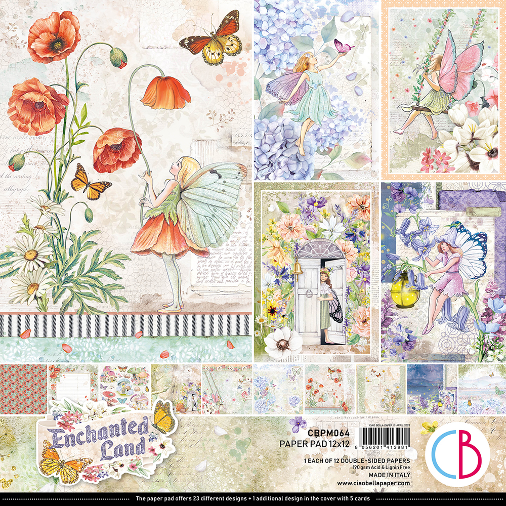 Ciao Bella Papercrafting Enchanted Land 12x12 Inch Paper Pad (CBPM064)