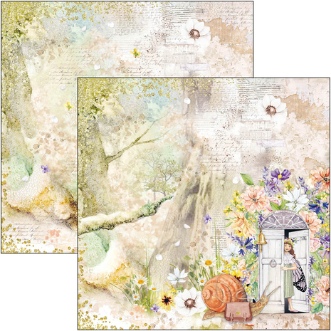 Ciao Bella Papercrafting Enchanted Land 8x8 Inch Paper Pad (CBH064)
