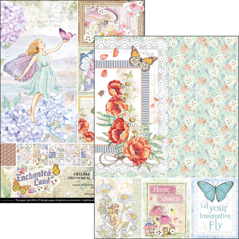 Ciao Bella Papercrafting Enchanted Land A4 Creative Pad (CBCL064) Ciao Bella Papercrafting Enchanted Land A4 Creative Pad (CBCL064)