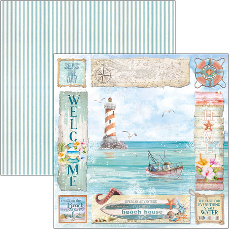 Ciao Bella Papercrafting Summer Breeze 12x12 Inch Paper Pad (CBPM065) Ciao Bella Papercrafting Summer Breeze 12x12 Inch Paper Pad (CBPM065)