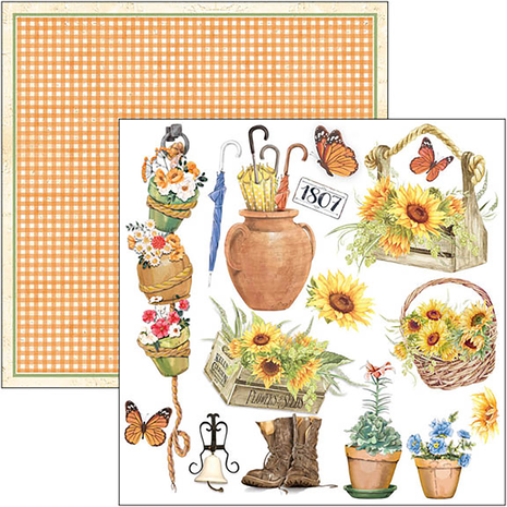 Ciao Bella Papercrafting Farmhouse Garden 6x6 Inch Paper Pad (CBQE063)