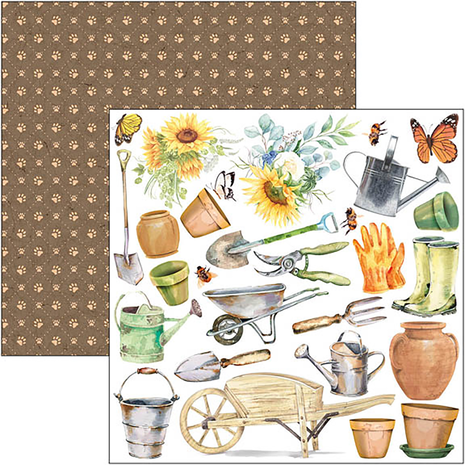 Ciao Bella Papercrafting Farmhouse Garden 6x6 Inch Paper Pad (CBQE063)