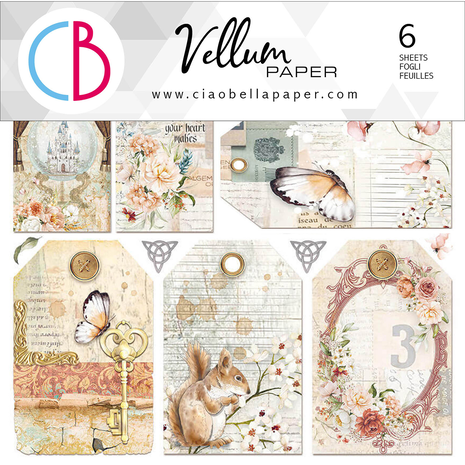 Ciao Bella Papercrafting Reign of Grace 6x6 Inch Vellum Paper (CBVQ001)