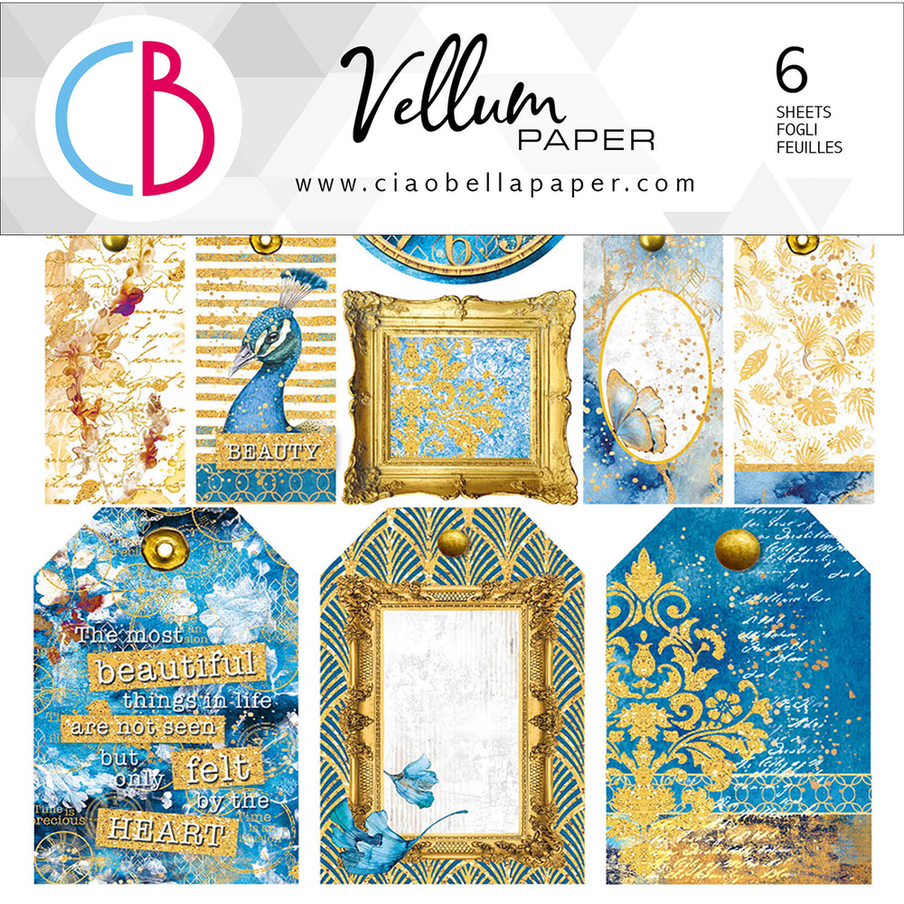Ciao Bella Papercrafting Indigo 6x6 Inch Vellum Paper (CBVQ002) Ciao Bella Papercrafting Indigo 6x6 Inch Vellum Paper (CBVQ002)